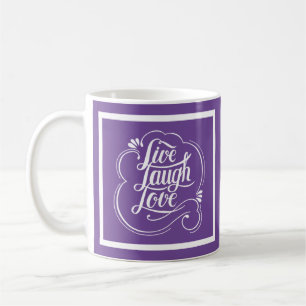 Leva, skratta, älska kaffemugg