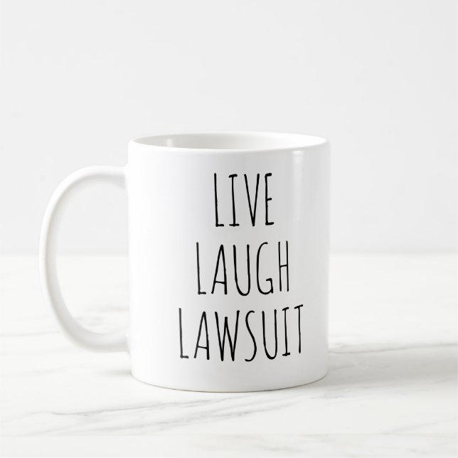 Leva Skratta Stämning, Advokatkopp, Försvarsadvoka Kaffemugg (Vänster)