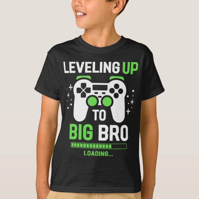 Leva upp till Big Brother Gaming Boy T Shirt (Framsida)