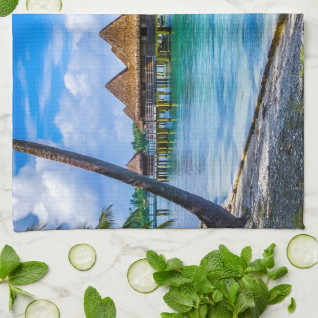 Leva vid vatten kökshandduk (Vikta)