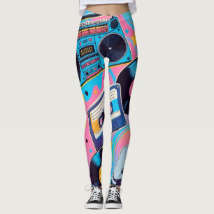 levande 90-tals popkultur-inspirerad design leggings