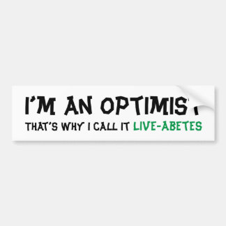 Levande-abetes diabetisk optimism bildekal