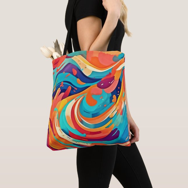 Levande Abstrakt Drömvärld Tygkasse (Närbild)