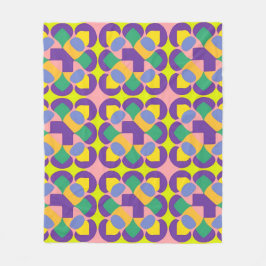🌈 Levande Abstrakt Geometrisk Djärv Färg Dekor 🌈 Fleecefilt
