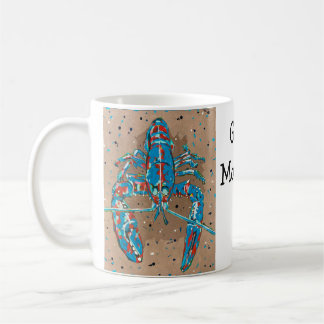 Levande abstrakt hummer-mugg kaffemugg