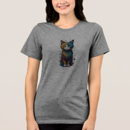 levande abstrakt kattkonst t-shirt-perfekt för kat t shirt
