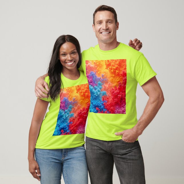 Levande Abstrakt Molnskuggor T Shirt (Unisex)