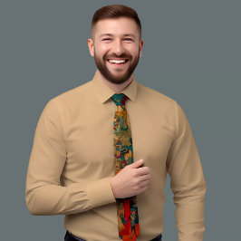 Levande Abstrakt Shape Mönster Tie Slips