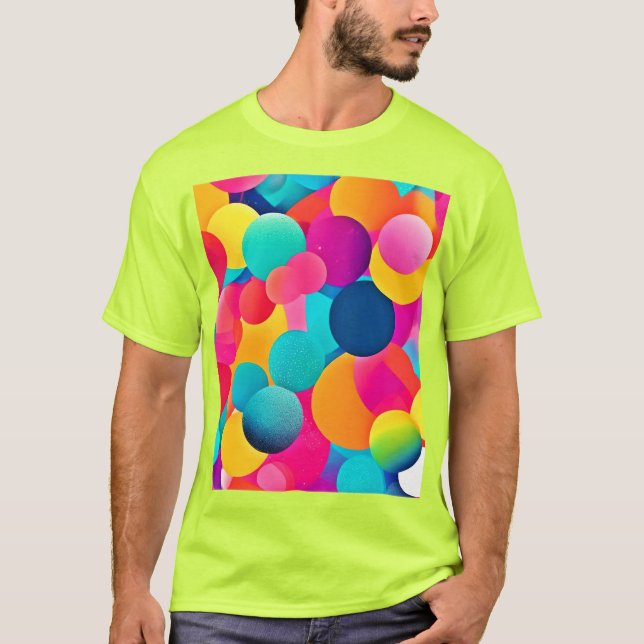 Levande abstrakta cirklar t shirt (Framsida)