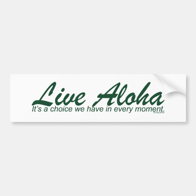 Levande Aloha designobjekt av Paul Klink Bildekal (Framsidan)