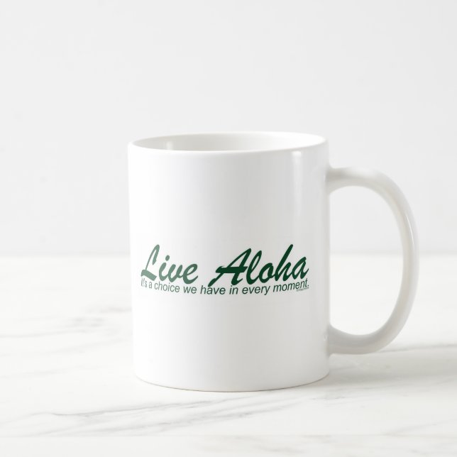 Levande Aloha landskap designen Kaffemugg (Höger)