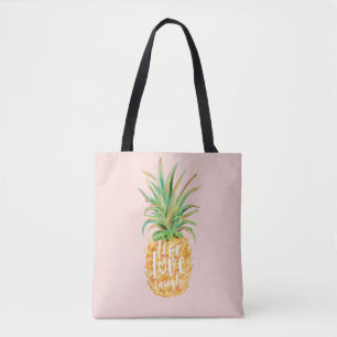 Levande ananas för ö för kärlekskratt moderi tygkasse