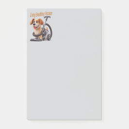 Levande Andande Dammsugare Hund Post-it Block