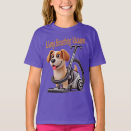 Levande Andande Dammsugare Hund T Shirt