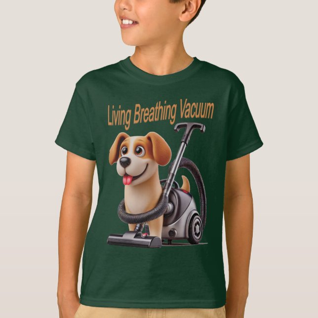Levande andningsvakuum Hund T Shirt (Framsida)