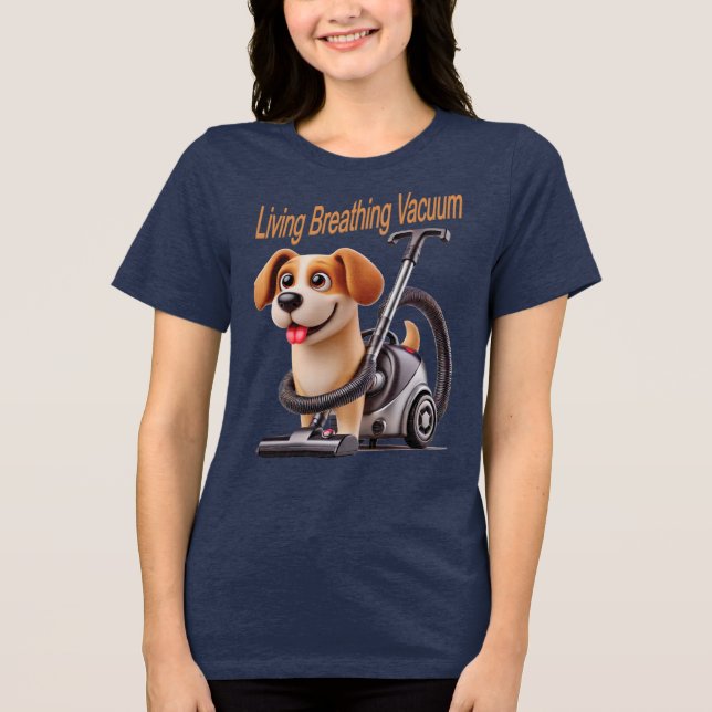 Levande andningsvakuum Hund T Shirt (Framsida)