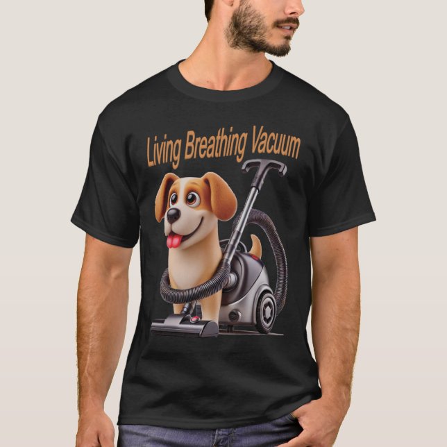 Levande andningsvakuum Hund T Shirt (Framsida)