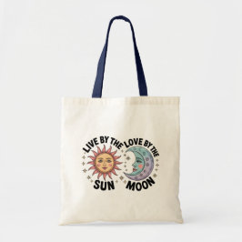 Levande av solen kärlek av månen retro-totebag tygkasse