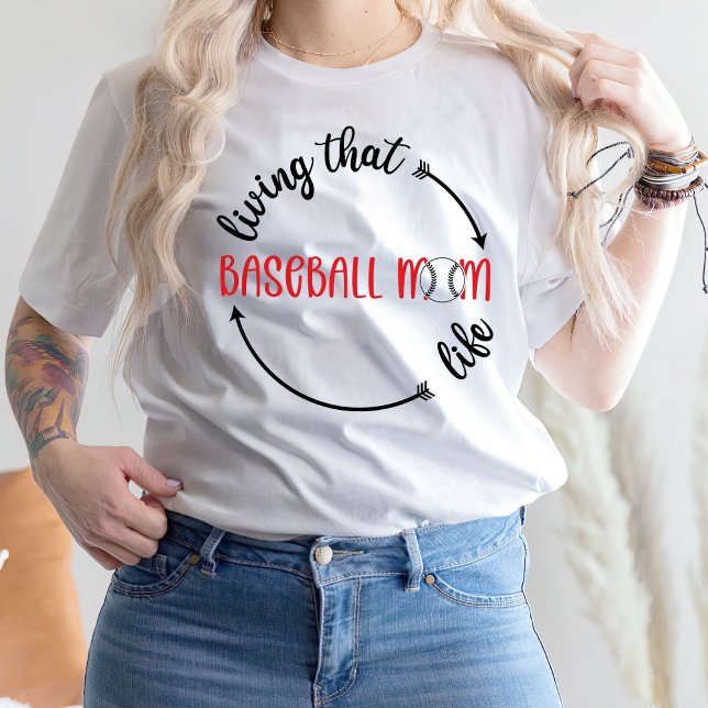 Levande Baseball Mamma som Baseball Vibes T Shirt (Skapare uppladdad)