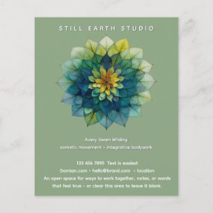Levande blad Mandala Flygblad