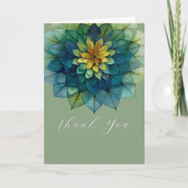 Levande blad | Mandala Kort (Framsida)