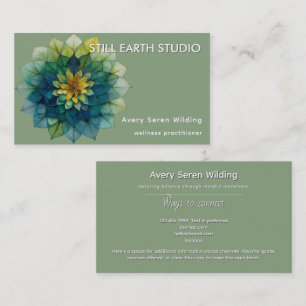 Levande blad Mandala Visitkort