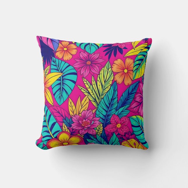 Levande blommig designkudde kudde (Framsida)