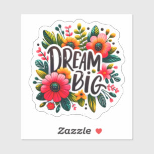 Levande blommor inspirerar drömmar klistermärken