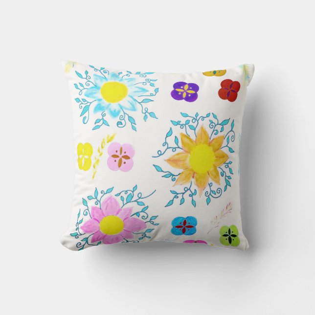 Levande blommor kudde (Framsida)