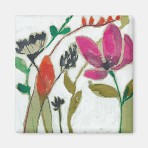 Levande blommor magnet