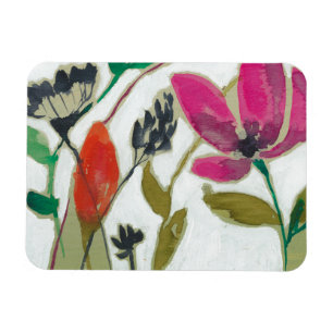 Levande blommor magnet