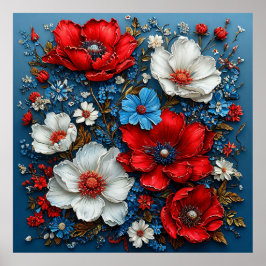 Levande blommor poster