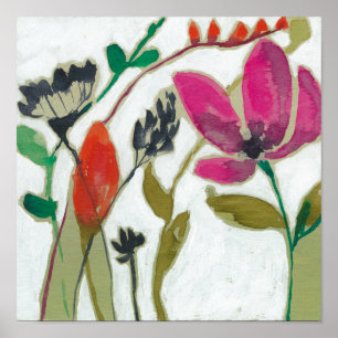 Levande blommor poster