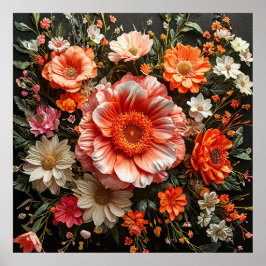 Levande blommor poster