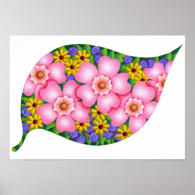 Levande blommors färger. poster (Framsidan)