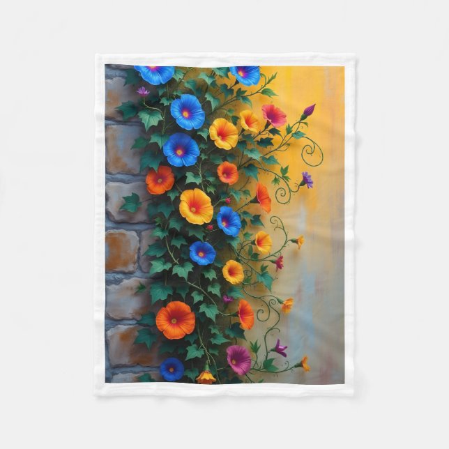 Levande blomsterliknande filtdyna fleecefilt (Framsidan)