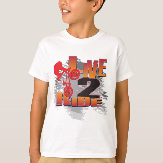 Levande BMX biker för ritt 2 T Shirt (Framsida)