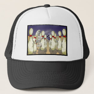 Levande Bowlingkägelseriet Roliga Gåvor T-shirts K Truckerkeps