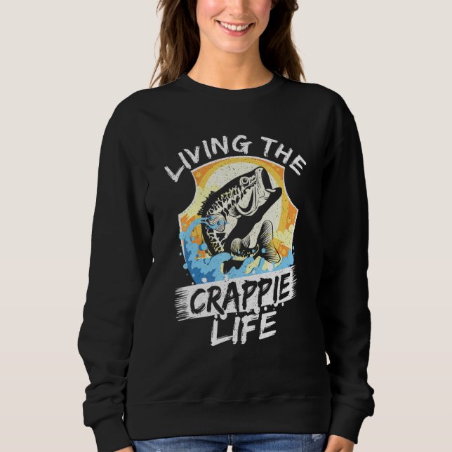 Levande Crappie Life Fisherman Rod Fish T Shirt (Framsida)
