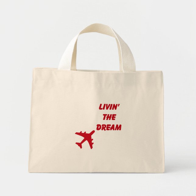 Levande Dream BLOMMIGT Tote Mini Tygkasse (Framsidan)