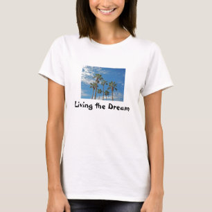 Levande Dream Handflatan Träd och Blå himmel Photo T Shirt