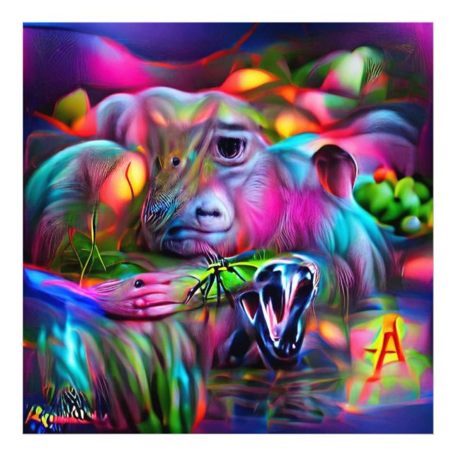 Levande Dreamscape: Agrizofobi Fototryck (Framsidan)
