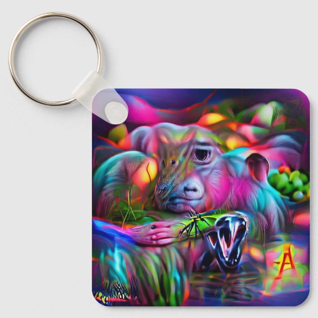 Levande Dreamscape: Agrizofobi Nyckelring (Framsida)