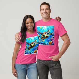 Levande Drömlandschap med Havssköldpadda T Shirt