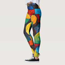 Levande Drömmar Geometri – Djärv Modern Abstrakt K Leggings