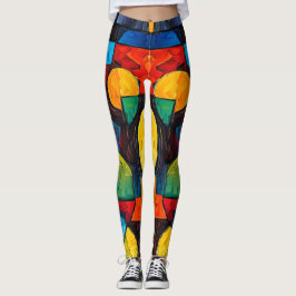 Levande Drömmar Geometri – Djärv Modern Abstrakt K Leggings