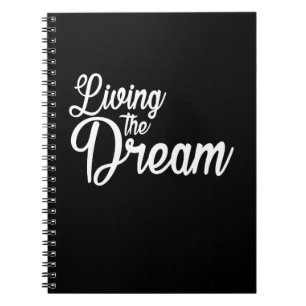 Levande drömmarinspirerande motivation anteckningsbok