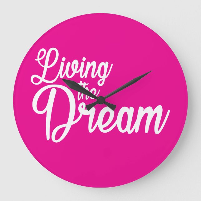 Levande drömmarinspirerande motivation stor klocka (Framsida)