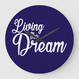 Levande drömmarinspirerande motivation stor klocka