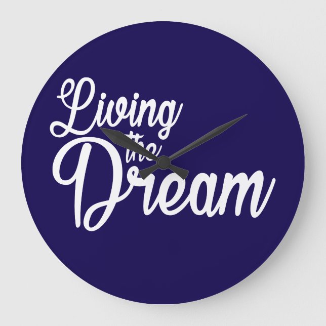 Levande drömmarinspirerande motivation stor klocka (Framsida)